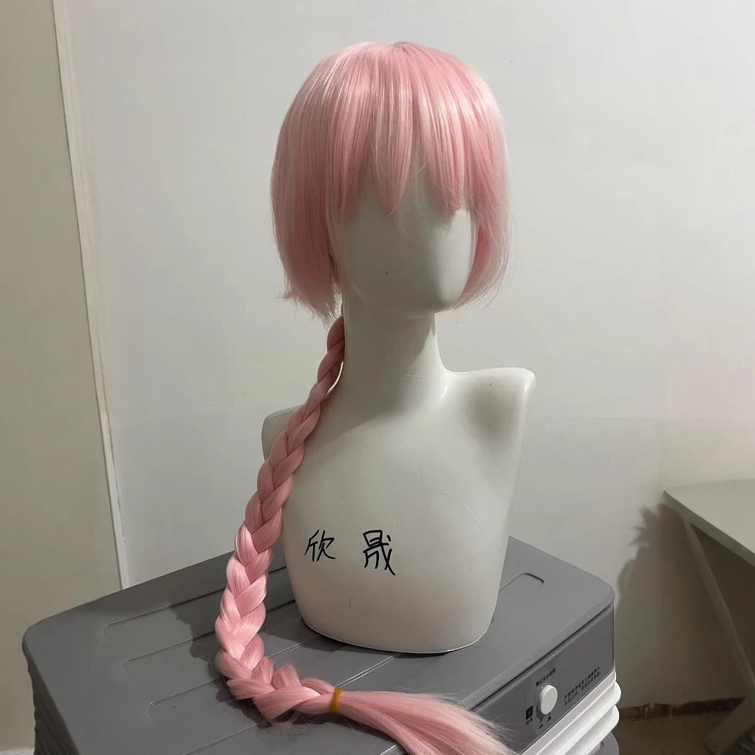 Pink Highlights White Femboy Astolfo Wig