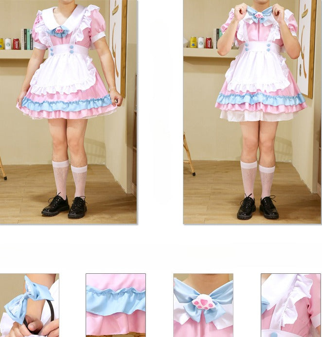 Femboy Cat Maid Dress PINK