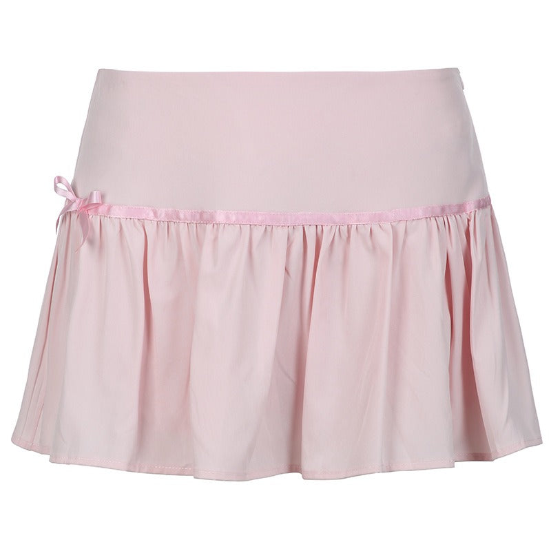 Pink Lissom French Skirt with Bow