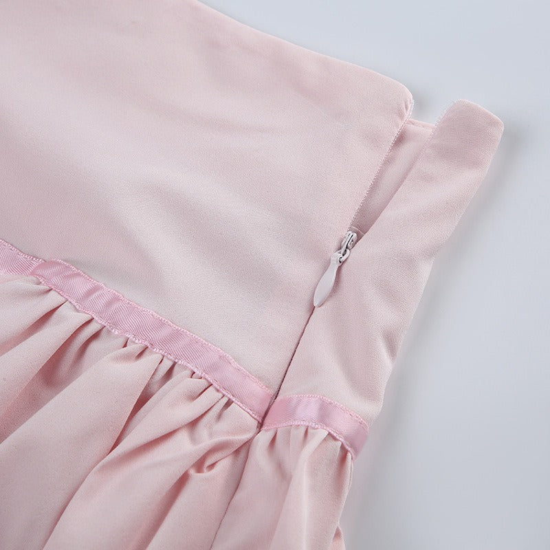 Pink Lissom French Skirt with Bow