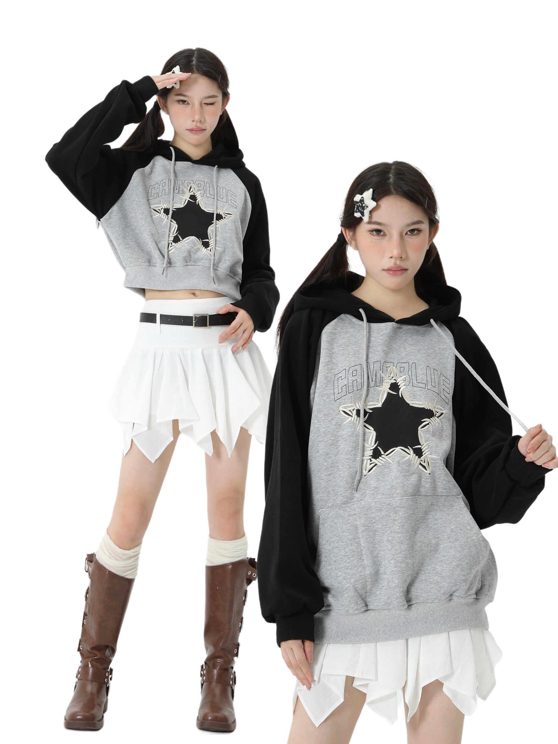 Retro Star Femboy Pullover Hoodie