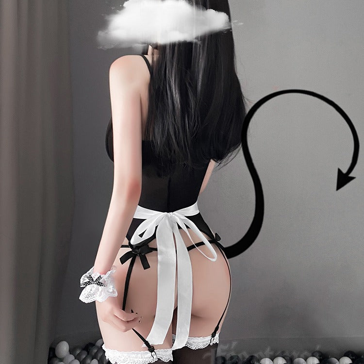 Sheer Lace Maid Outfit - Femboy Starter Pack