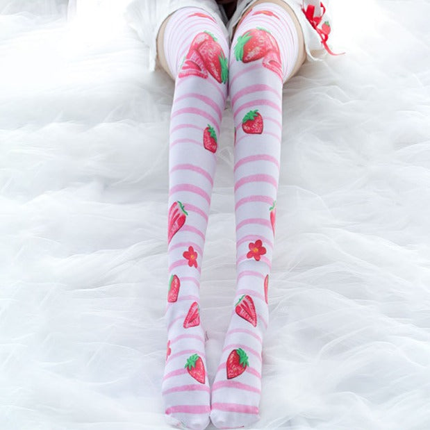 Strawberry Striped Socks