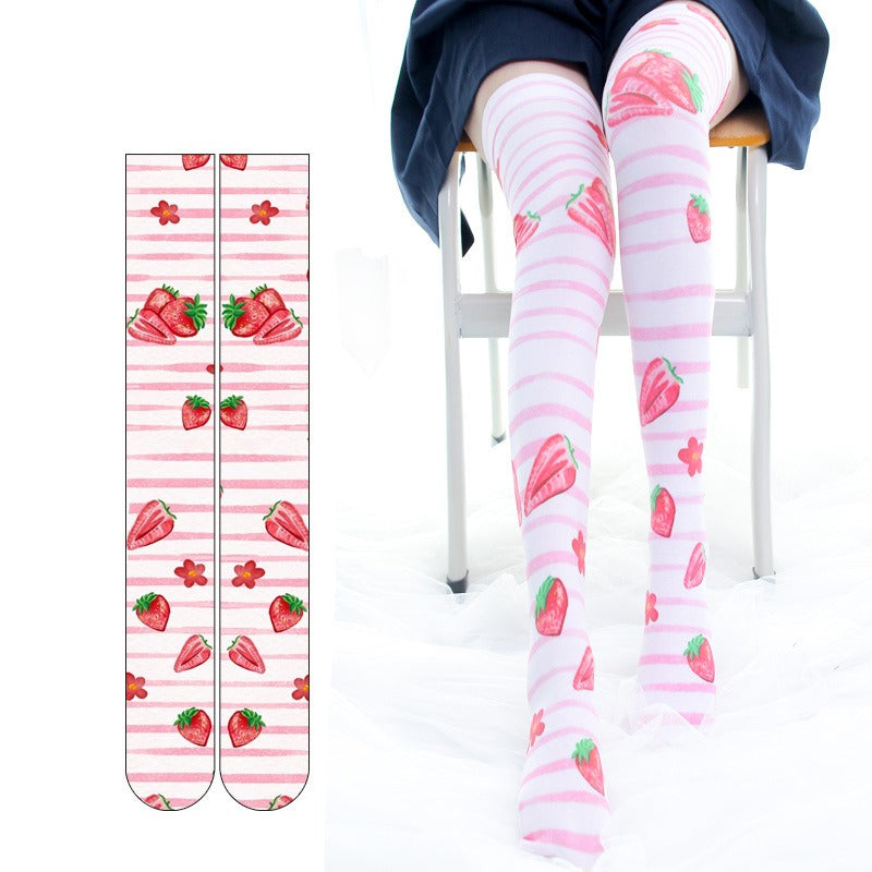 Strawberry Striped Socks