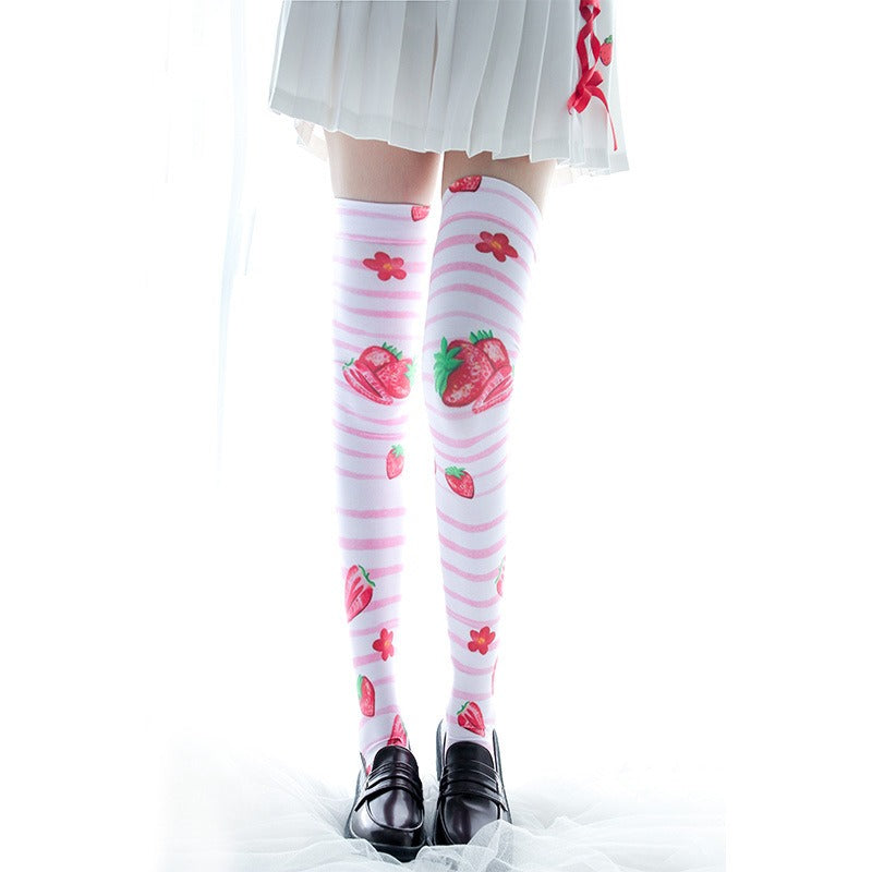 Strawberry Striped Socks