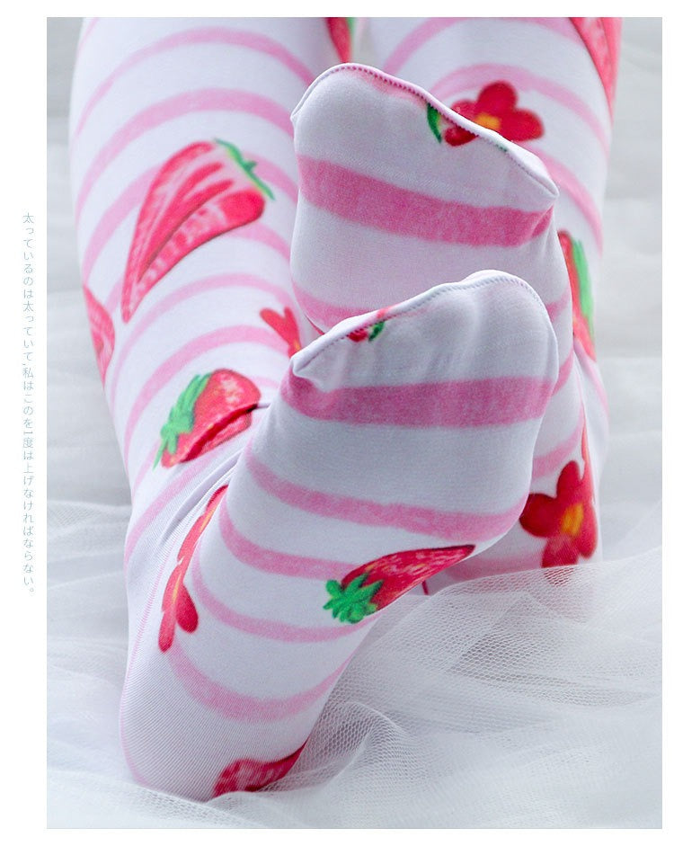 Strawberry Striped Socks