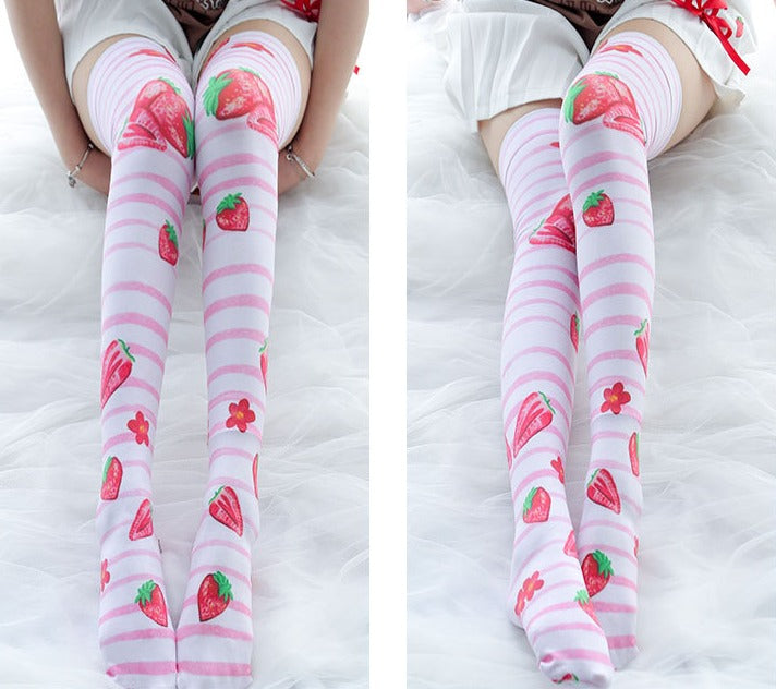 Strawberry Striped Socks