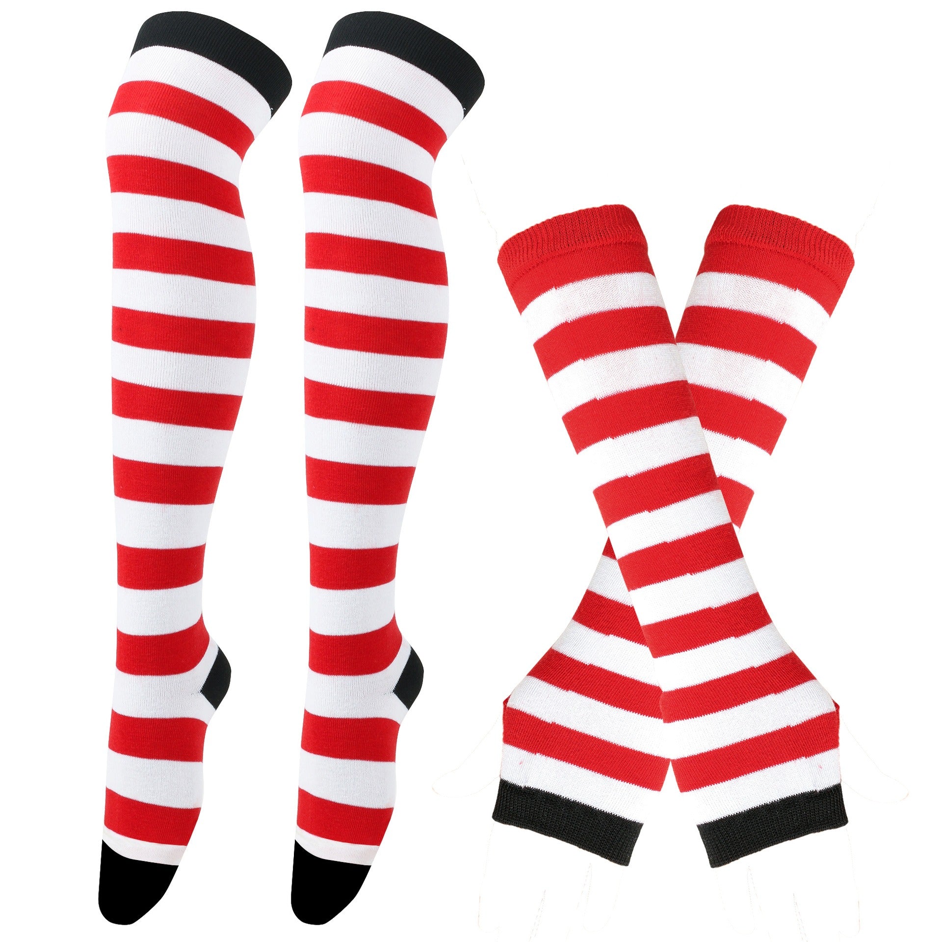 Stripe Arm Warmer and Socks Set