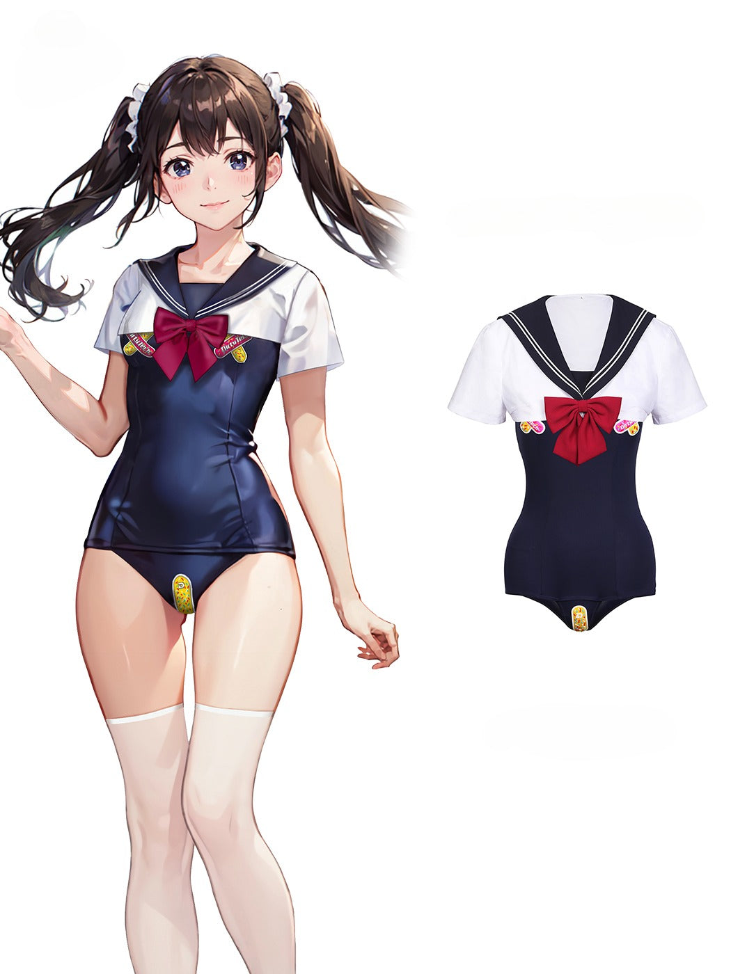 Adhesive Bandage Schoolgirl Uniform Swimsuit