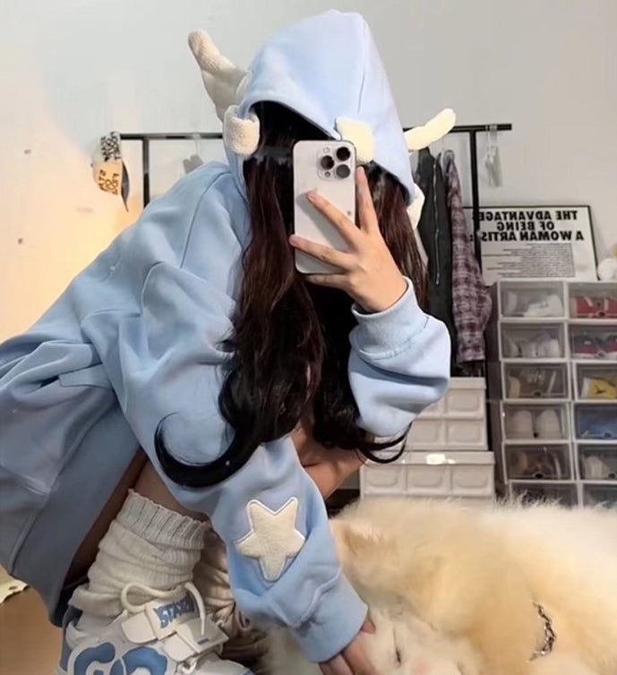 Cute Wing Ears Star Hoodie