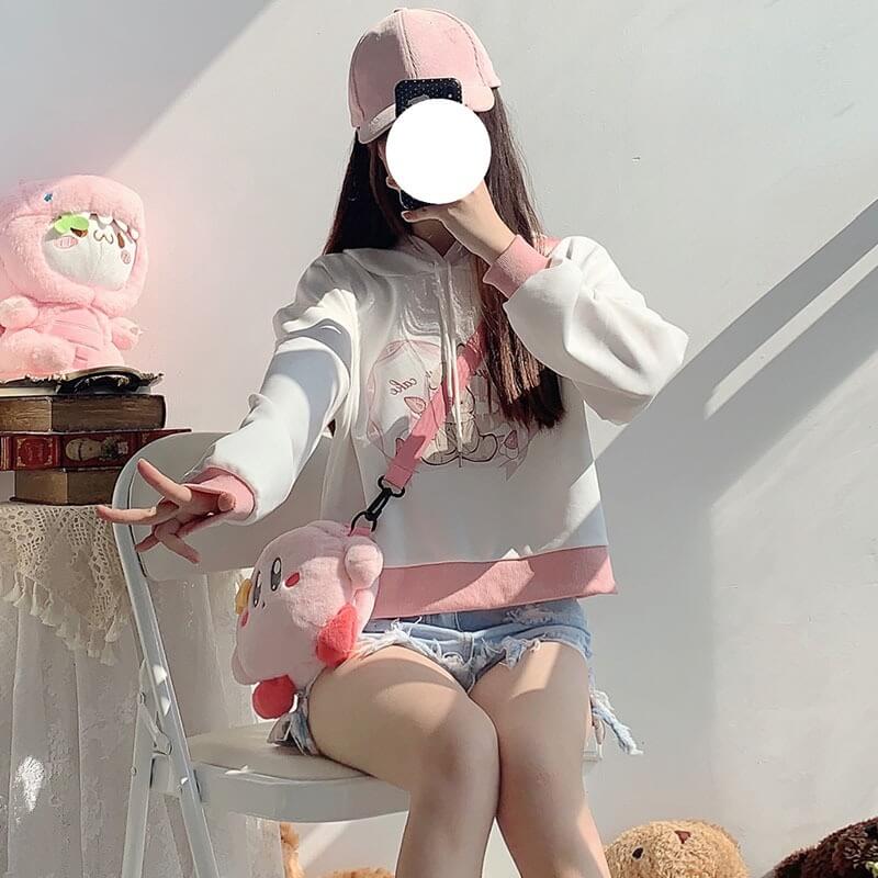 Sweet Bunny Cake Short Hoodie