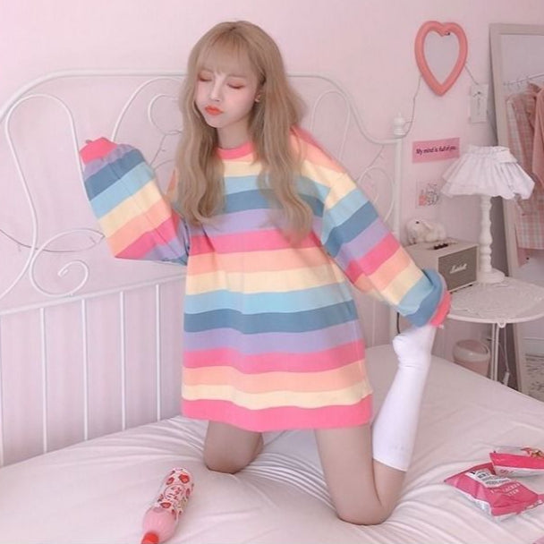 Rainbow Striped Shirt