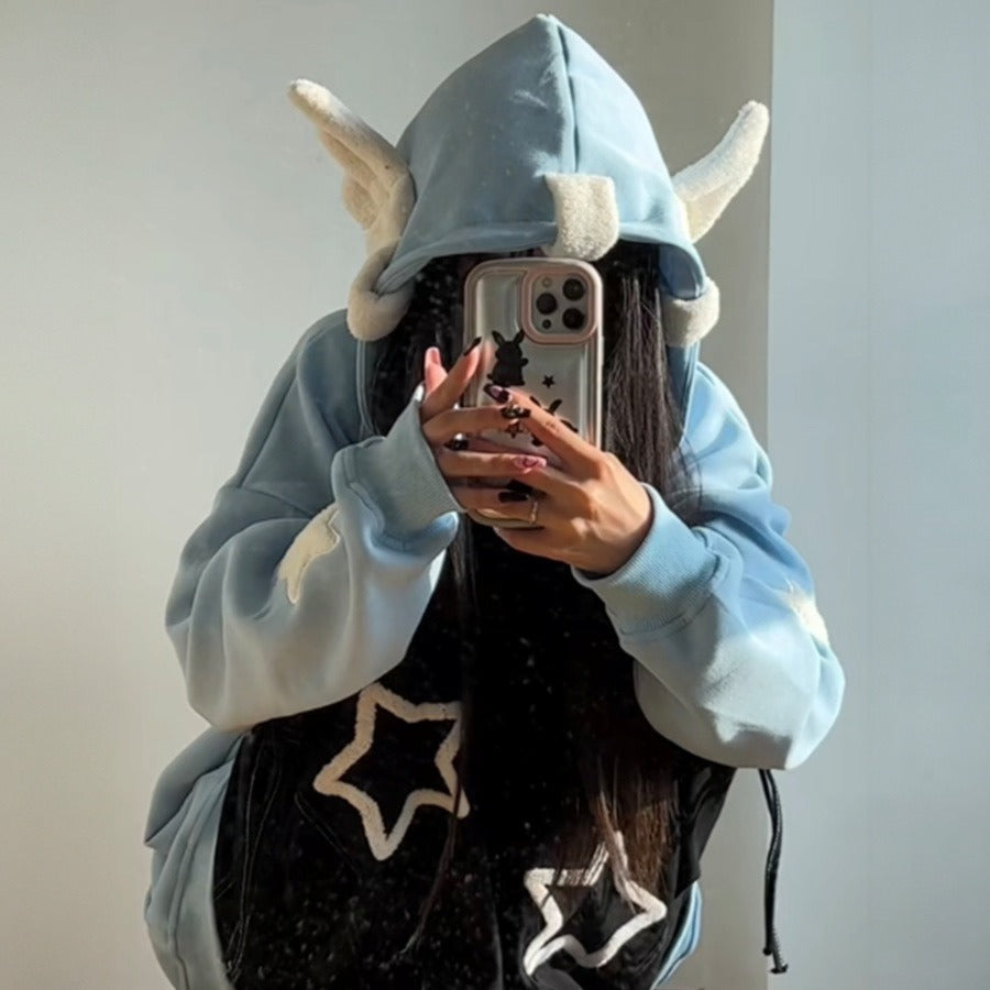 Cute Wing Ears Star Hoodie