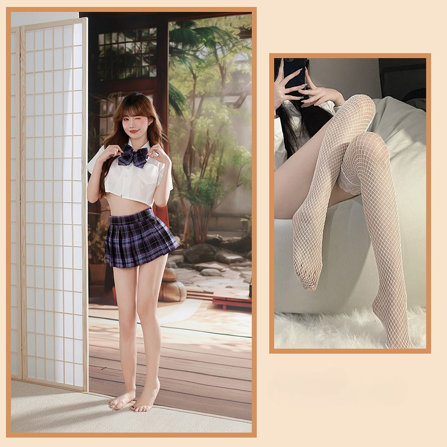 Japan Schoolgirl Kit - Plaid Skirt & Crop Top